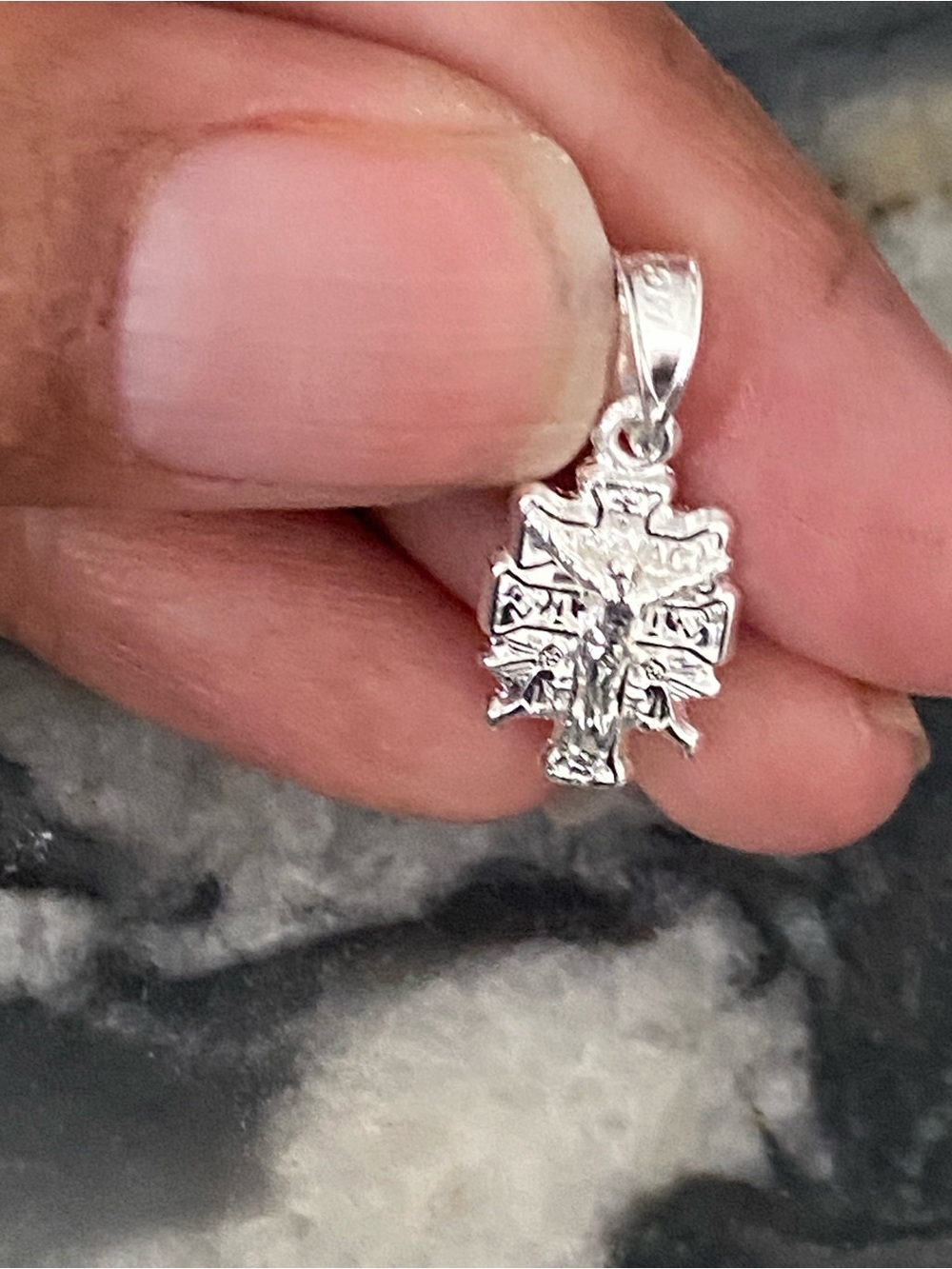 Caravaca Cross Pendant Necklace in Silver 925 - Religious Charm